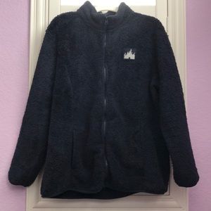 Navy Blue Disneyland wool? Fleece?  jacket